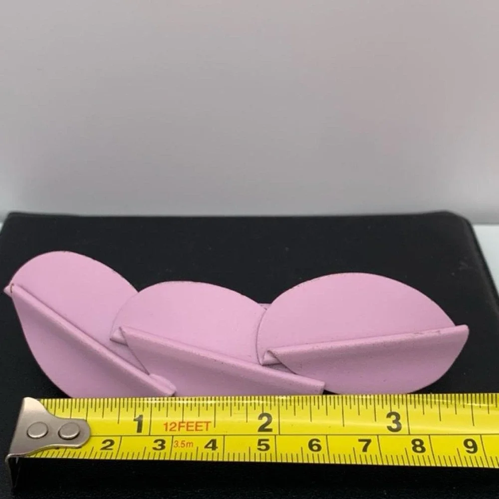 Vintage 80's metal lavender hair barrette / clip